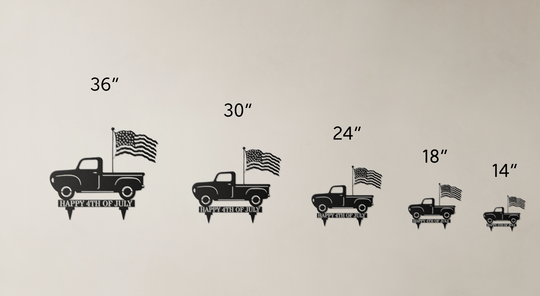 Die-Cut Metal Yard Sign, Independence, 4th of July