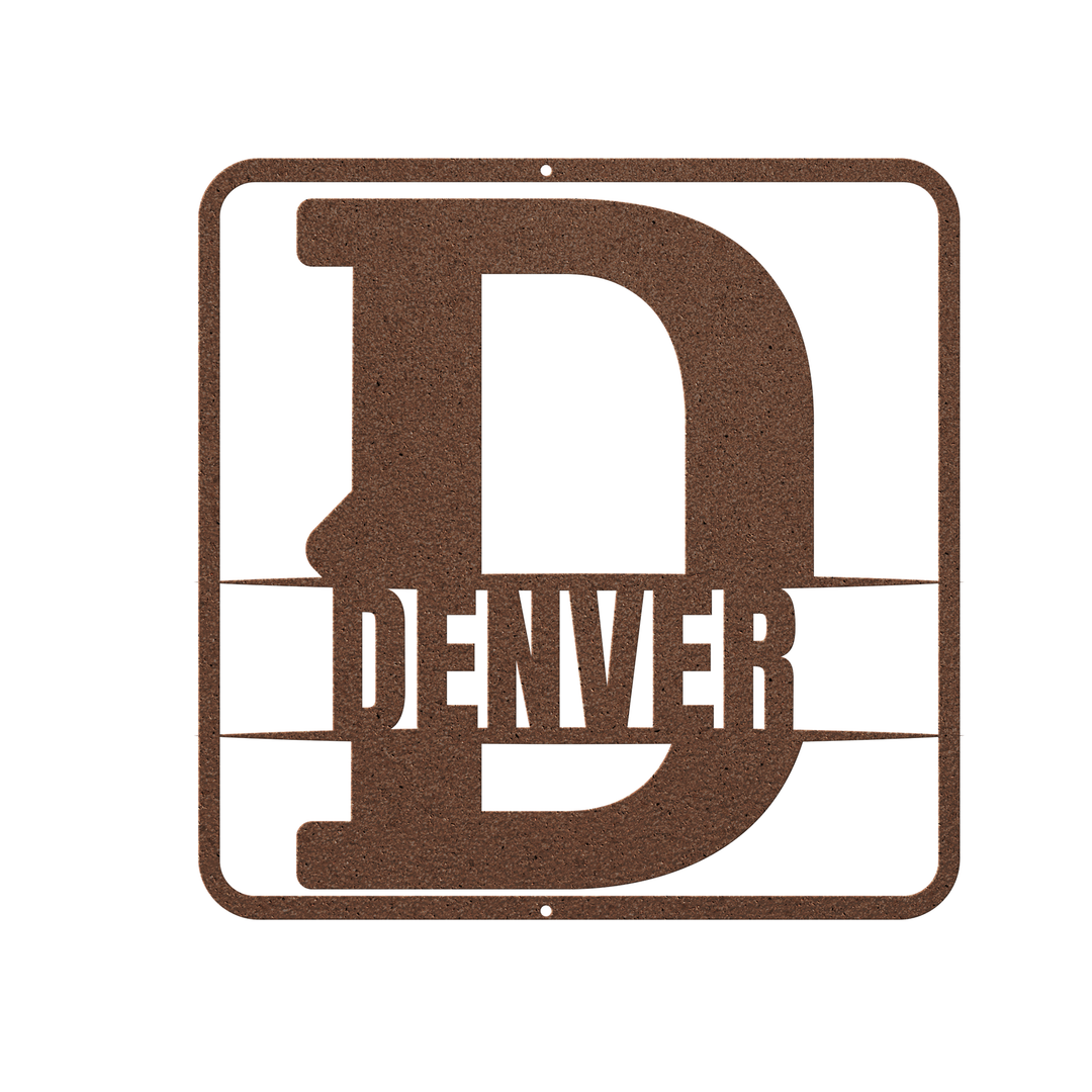 split monogram D personalized