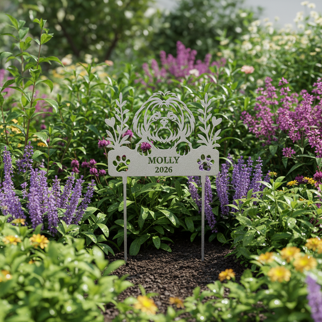 Memorial Shih Tzu personalized Sign with Name and Year