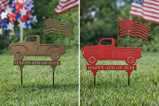 Die-Cut Metal Yard Sign, Independence, 4th of July