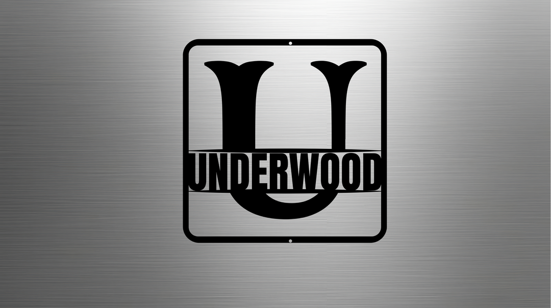 split monogram U PERSONALIZED