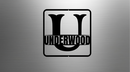 split monogram U PERSONALIZED