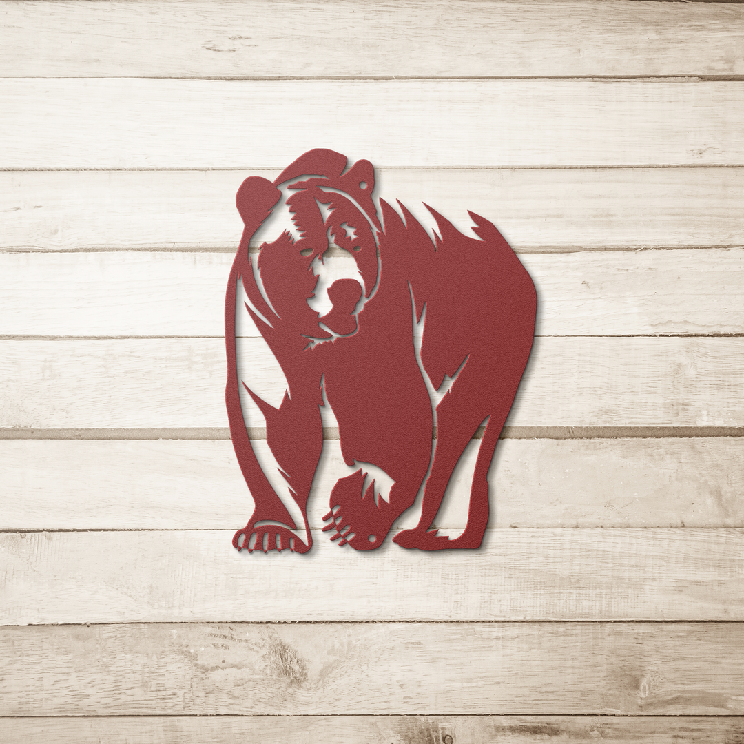 Die-Cut Metal Signs featuring  a bear image