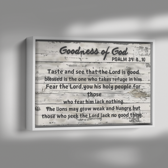 Religious Inspirational Rectangle Framed Canvas Canvas AnywherePOD 36x24 Black