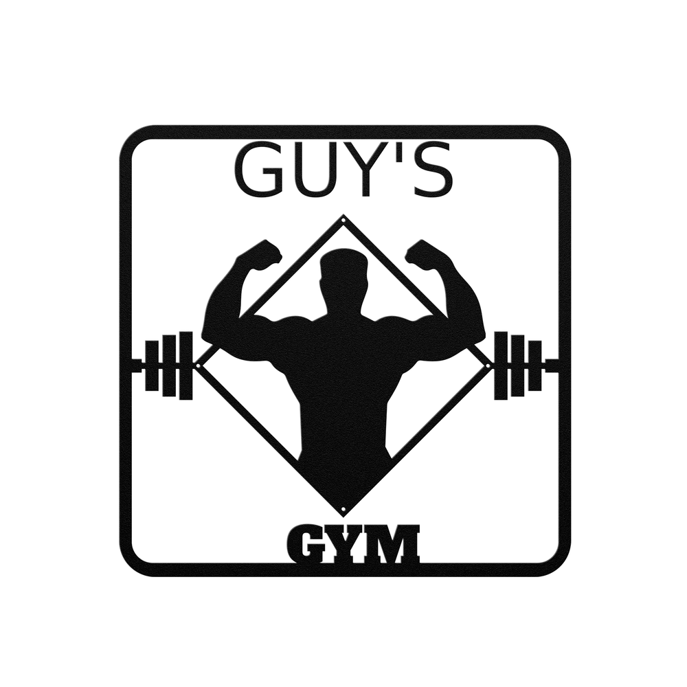 Die-Cut Metal Signs Gym sign