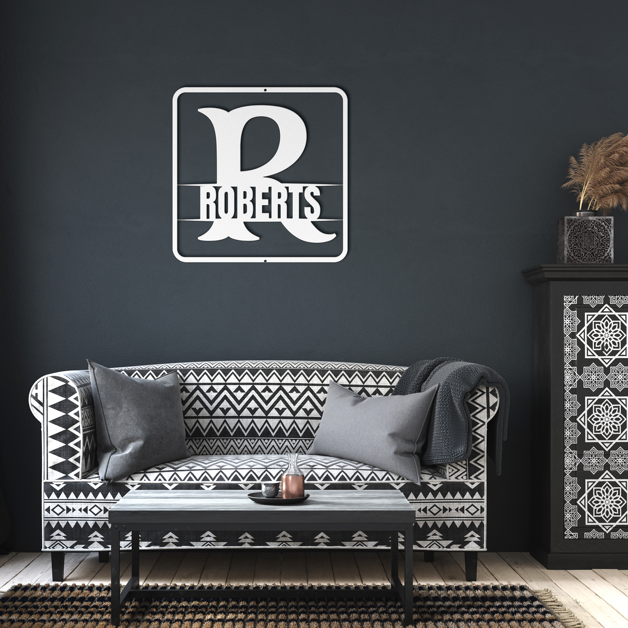 split monogram R personalized - Tailored Wall Expressions
