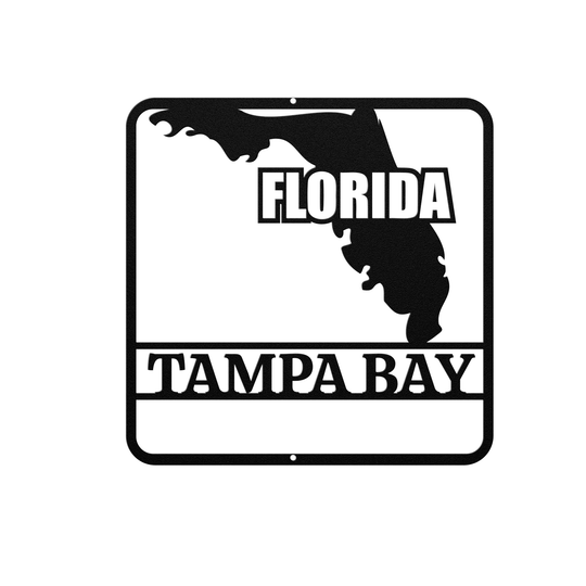 Custom Florida Metal Wall Art - Florida map