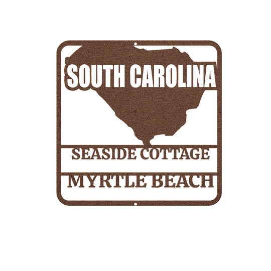 South Carolina Custom Metal Sign Outdoor Decor - Weather Resistant