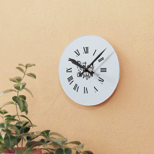 Acrylic Wall Clock with inspirational quote