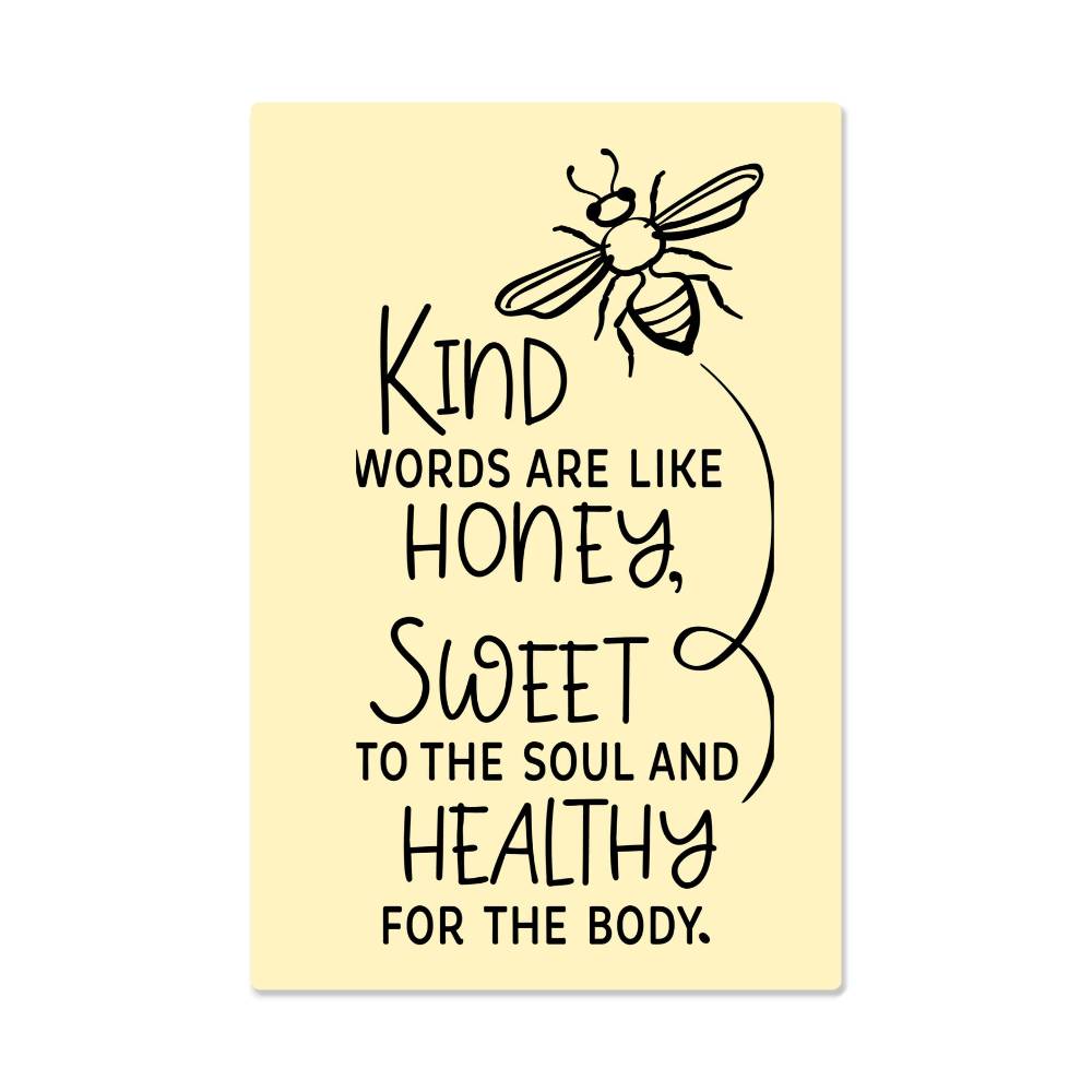 Inspirational Bee Metal Art Print - High Gloss Wall Decor