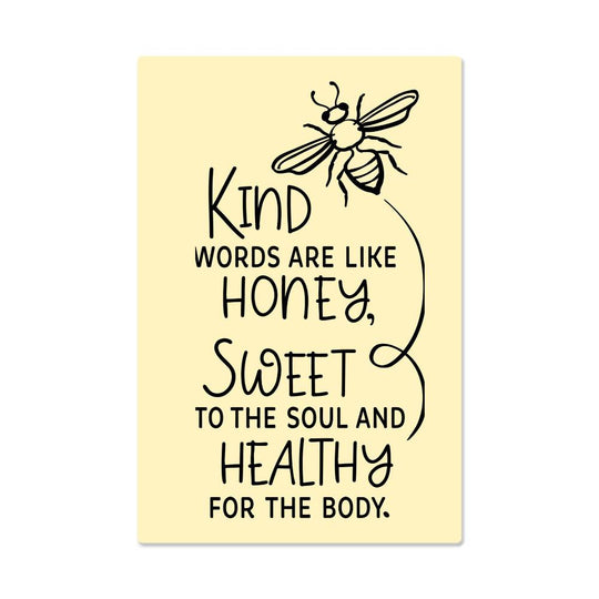 Inspirational Bee Metal Art Print - High Gloss Wall Decor