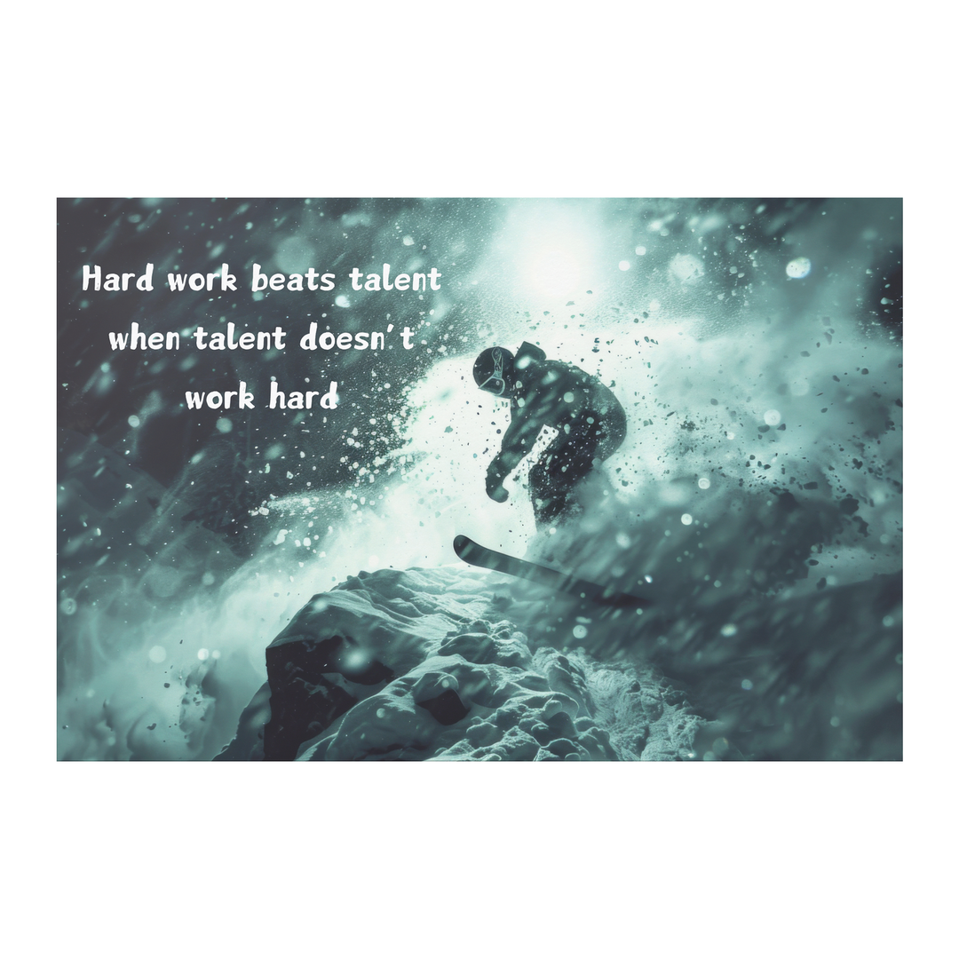 Poster: 36x24 motivational, inspirational snowboarding Wall Art AnywherePOD