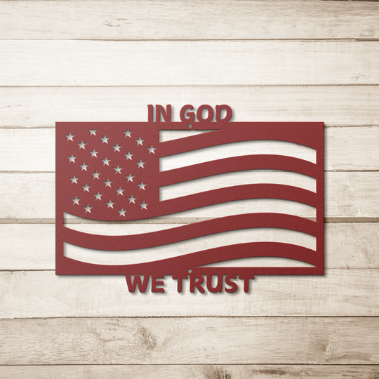 American Flag Metal Signs Wall Art AnywherePOD Red 36 Inch