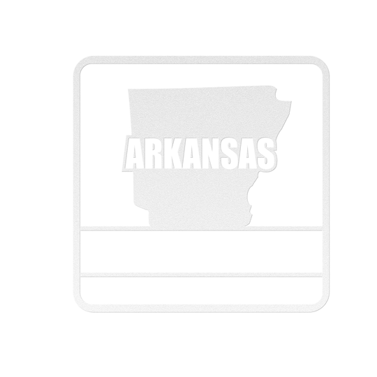 Die-Cut Metal Signs custom map of Arkansas