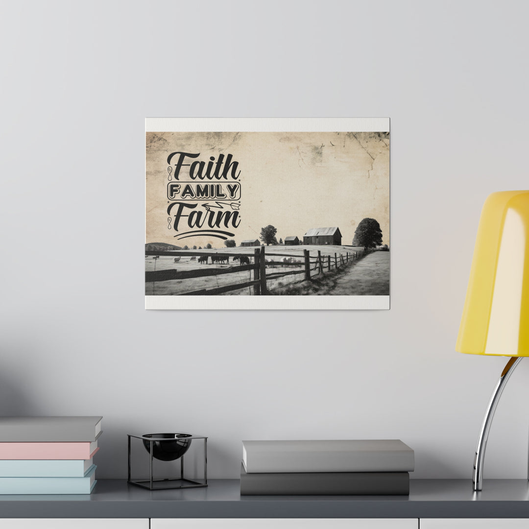 Matte Canvas, Stretched, 0.75" Faith & Family