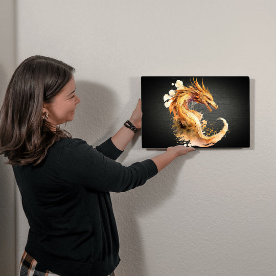 Dragon, Mythical Fantasy High Gloss Metal Art Print