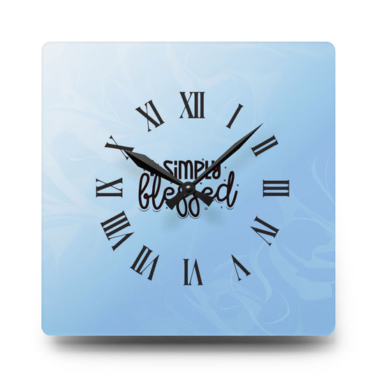 Acrylic Wall Clock with inspirational quote