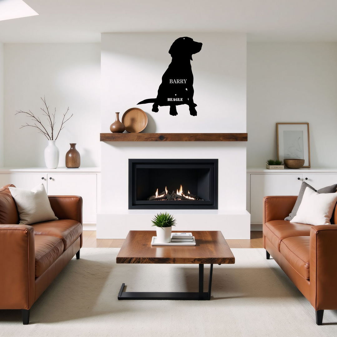 Personalized Beagle Metal Sign - Custom Outdoor Home Decor