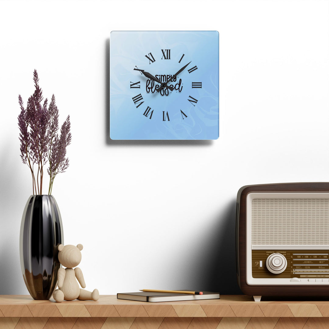 Acrylic Wall Clock with inspirational quote