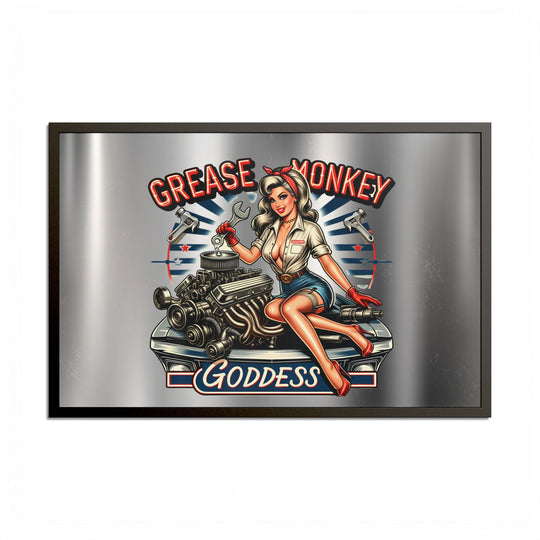 Grease Monkey Goddess Retro Auto Art Print