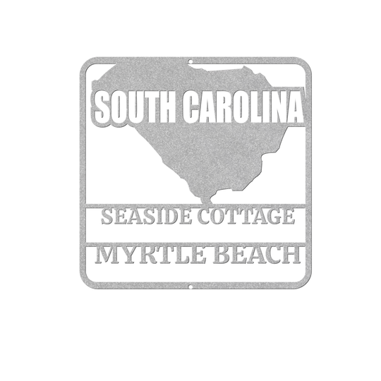 South Carolina Custom Metal Sign Outdoor Decor - Weather Resistant