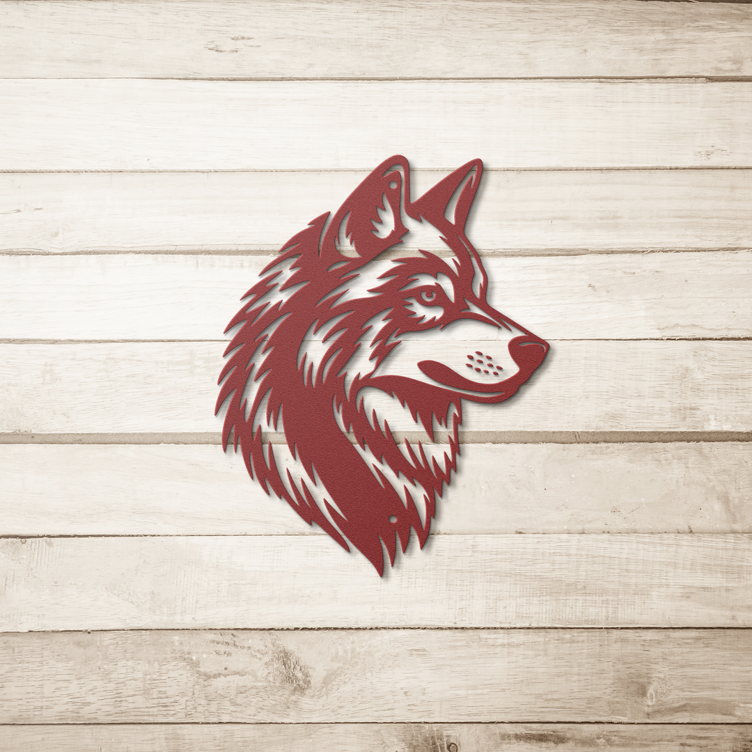 Wolf Metal Wall Art - Rustic Decorative Sign