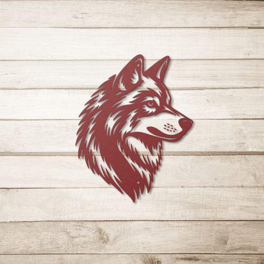 Wolf Metal Wall Art - Rustic Decorative Sign