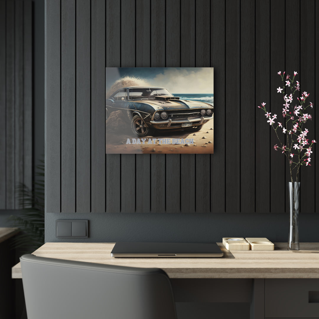 Acrylic Prints featuring a muscle car