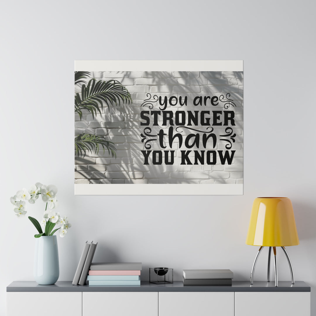 Matte Canvas, Stretched, 0.75" you are strong: inspirational