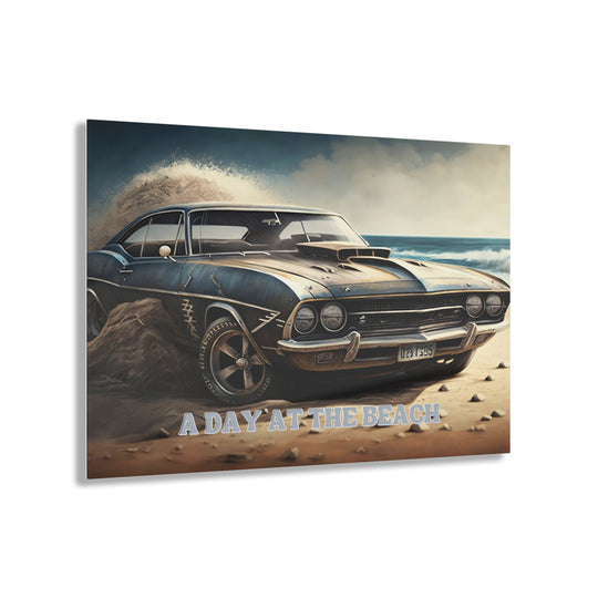 Acrylic Prints featuring a muscle car