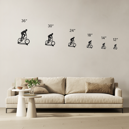 Personalized Bicycle & Rider Metal Art Wall Art AnywherePOD