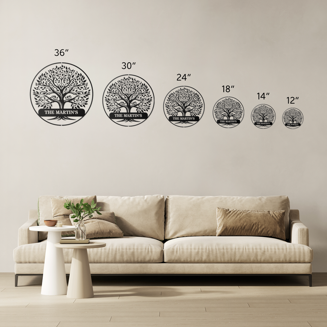 Metal Signs personalized family tree Wall Art AnywherePOD