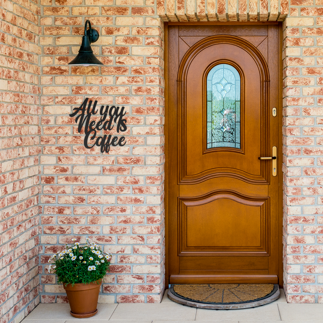 Die-Cut Metal Signs featuring  a coffee saying