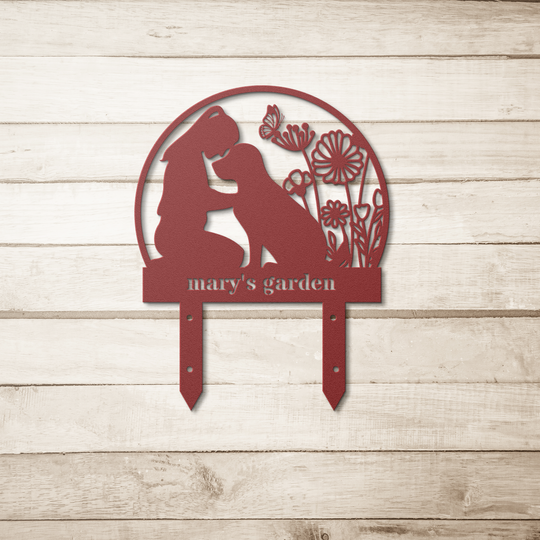 Personalized Metal Garden Sign - Custom Steel Decor