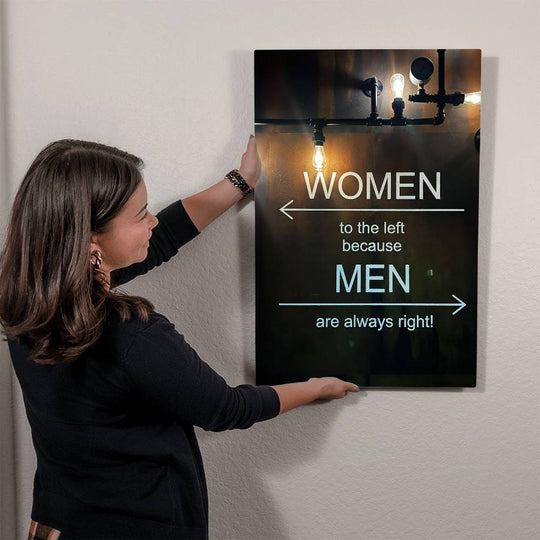 Bathroom Humor Metal Art - Funny Restroom Decor