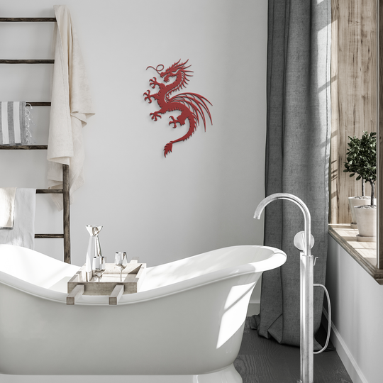 Elegant Metal Dragon Wall Art Decor
