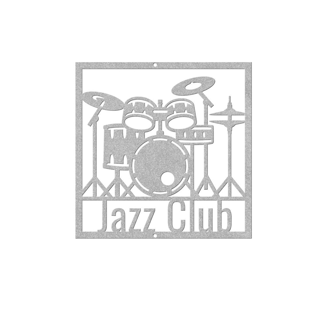 Jazz Club Metal Sign - Music Room Wall Art