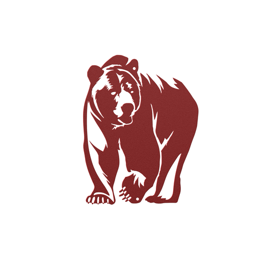 Die-Cut Metal Signs featuring  a bear image