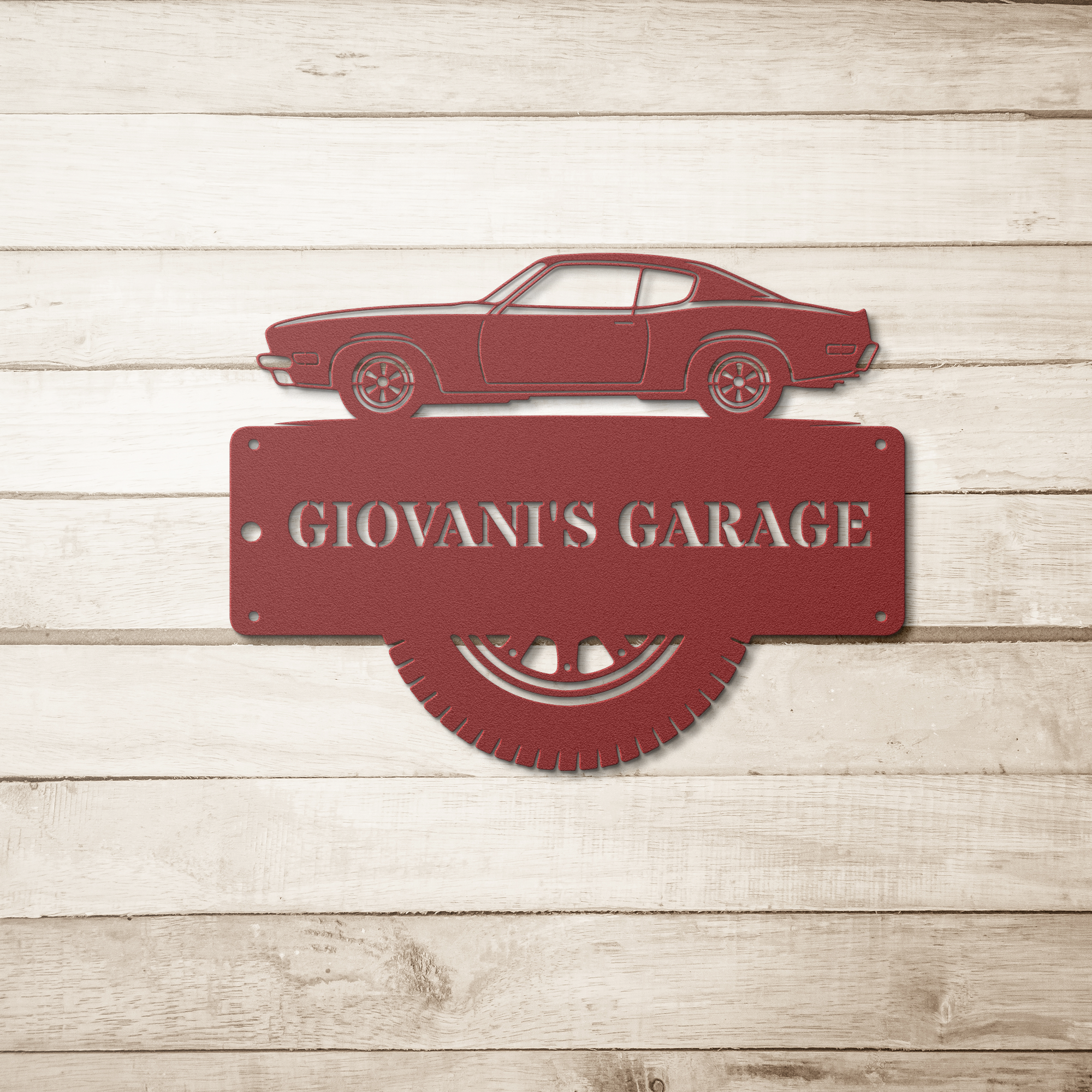 Custom Metal Garage Sign - Personalized Car Decor - Tailored Wall Expressions