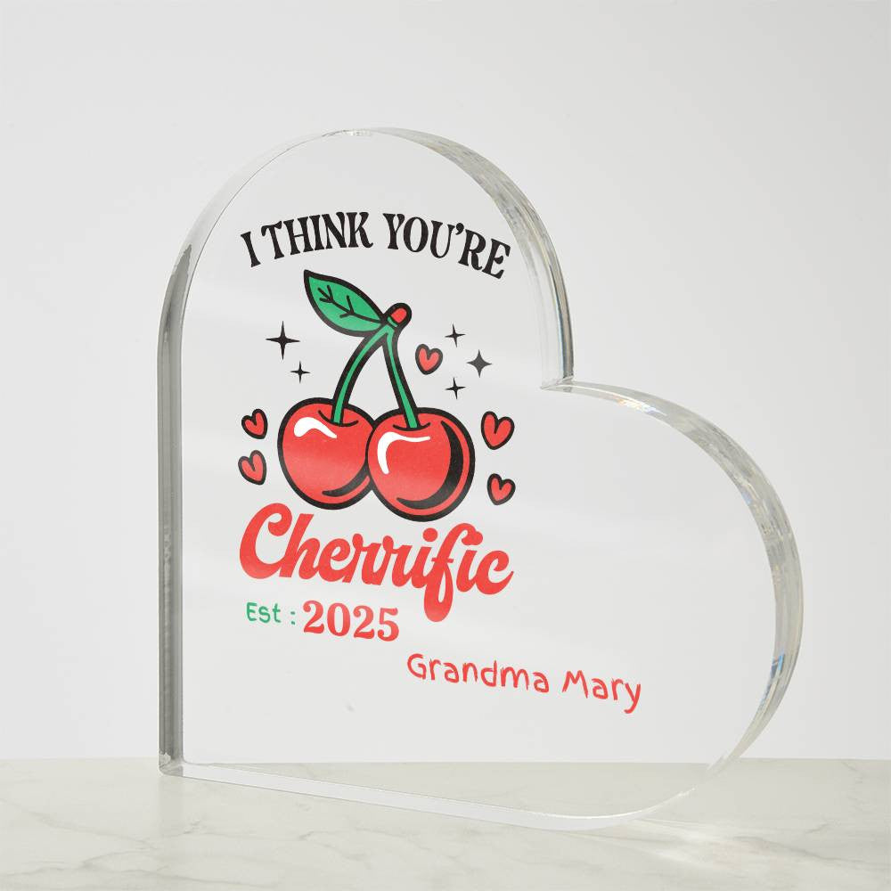 Cherry,valentineAcrylic Heart Plaque personalized plaque