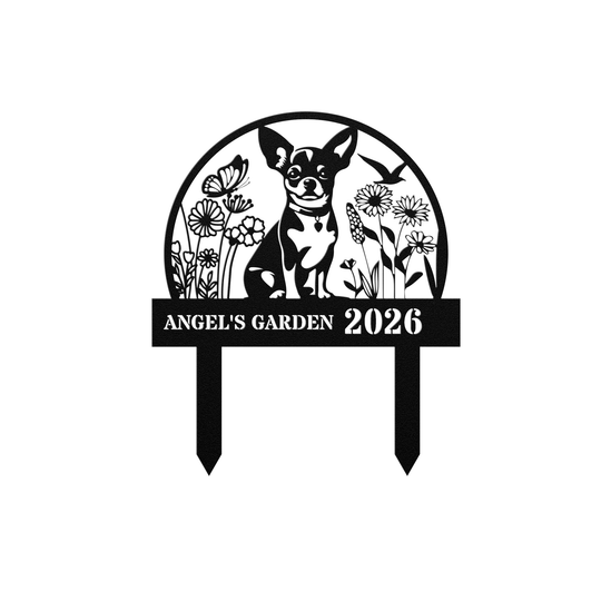 Custom Dog Garden Stake - Personalized Metal Yard Sign