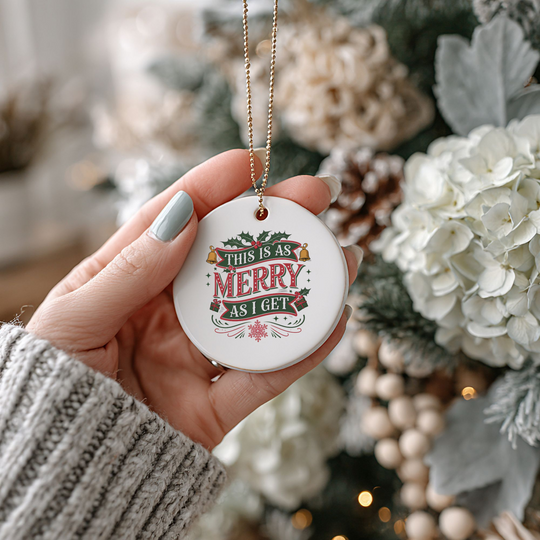 Humorous Metal Christmas Ornament - Durable, Double-Sided