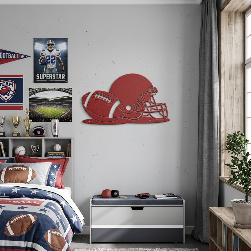 American Football Sports Metal Art