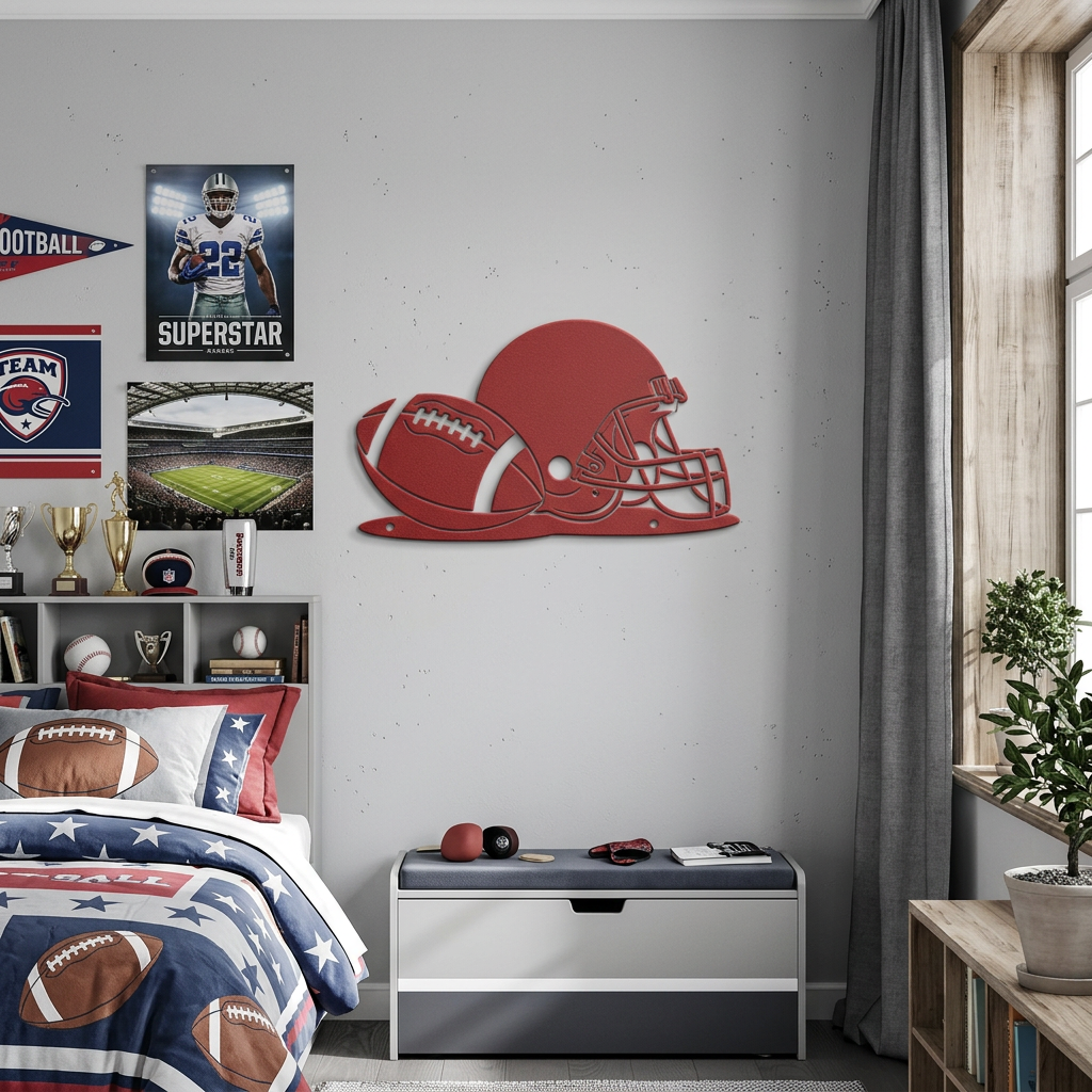 American Football Sports Metal Art