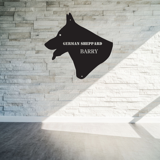 German Shepherd Metal Sign - Personalized Pet Wall Art