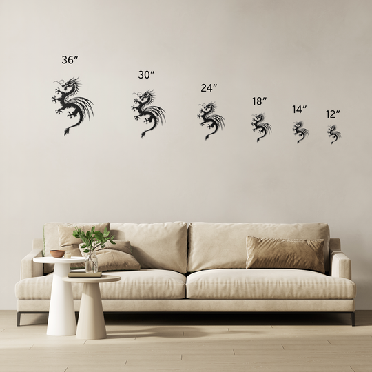 Elegant Metal Dragon Wall Art Decor