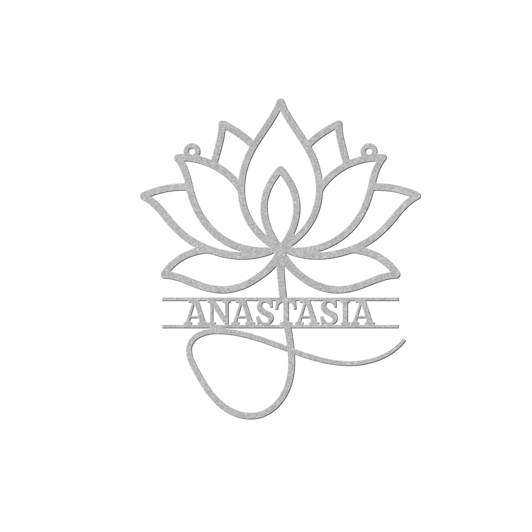 Custom Metal Lotus Wall Art - Personalized Home Decor