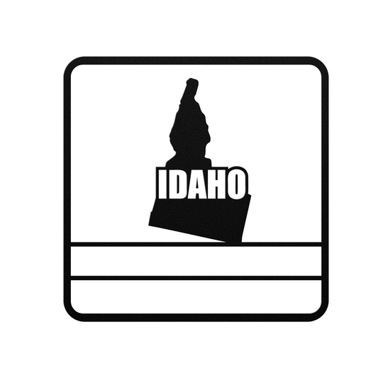 Die-Cut Metal Signs map of Idaho