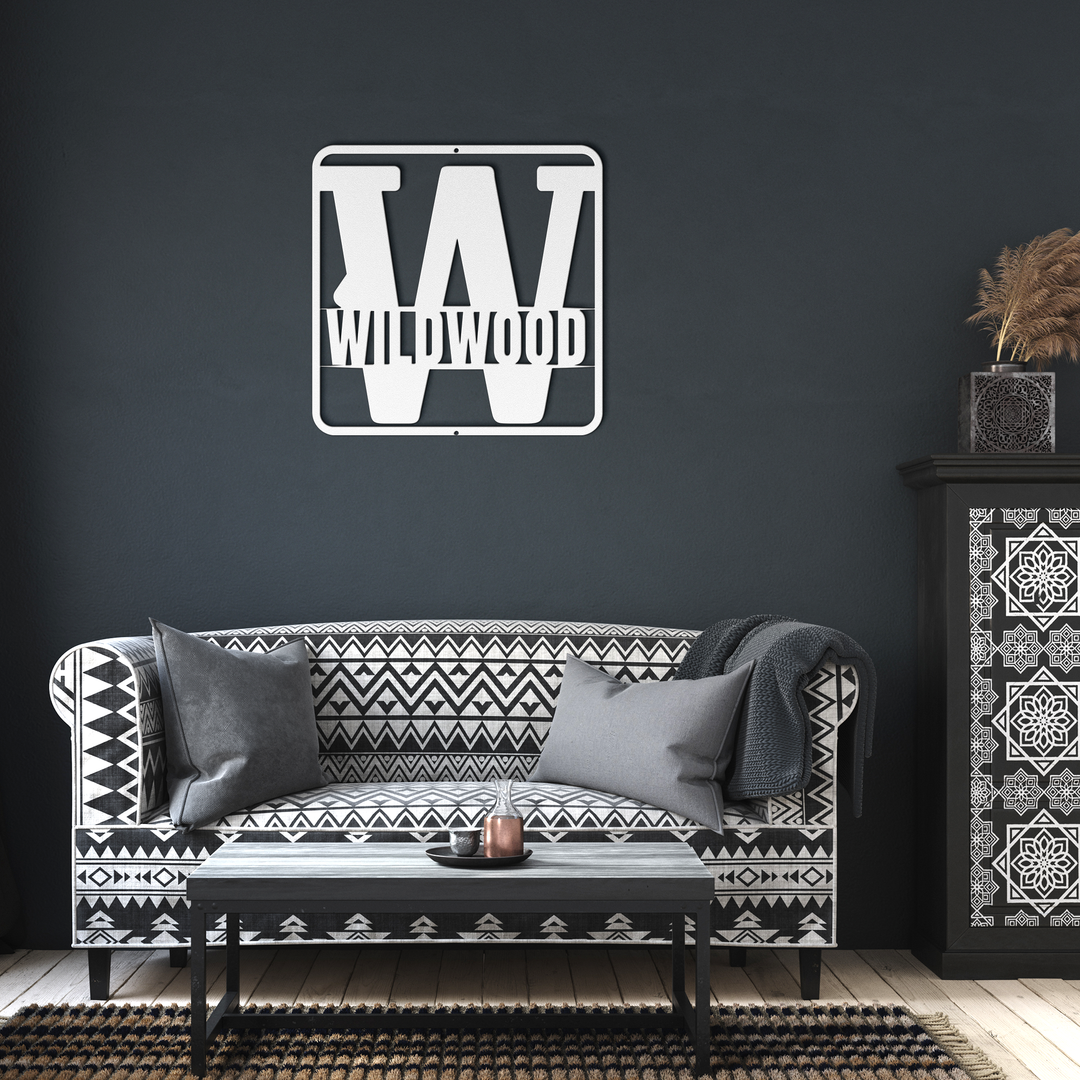 split monogram W PERSONALIZED - Tailored Wall Expressions