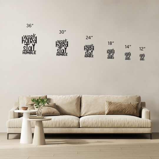 Metal Signs featuring inspirational saying work hard stay humble Wall Art AnywherePOD